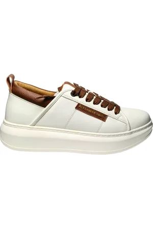 Alexander Smith Chaussures pour hommes Eco-Wembley Homme-Blanc Brun