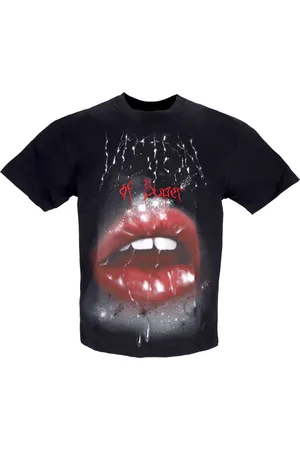 Vision Of Super T-shirt noir a imprime Rock Mouth pour hommes