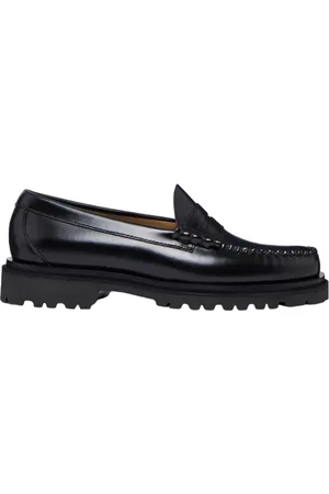G.H. Bass Mocassini Weejuns Step-Lug Larson Penny Loafers Cuir noir