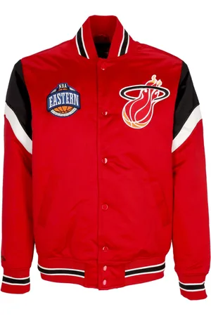 Mitchell & Ness Veste Bomber Hommes Nba Poids lourd Veste satinee Miahea Couleurs de l