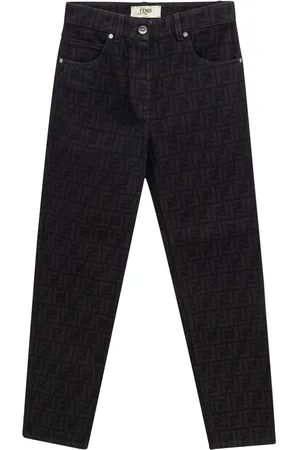 Fendi Jeans Noir Logo Jacquard