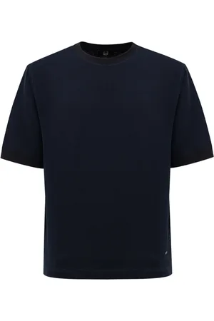 Dunhill T-shirt en coton bleu piquet