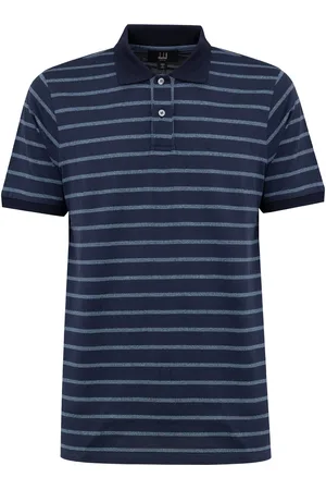 Dunhill Polo bleu dans les lignes de coton