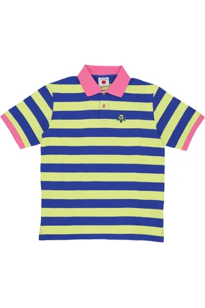 ICECREAM Polo Manica Corta Uomo Cones et Bones Polo raye Slime vert/bleu