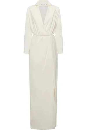 SIMONA CORSELLINI Robe longue avec col croise Femme avec pique