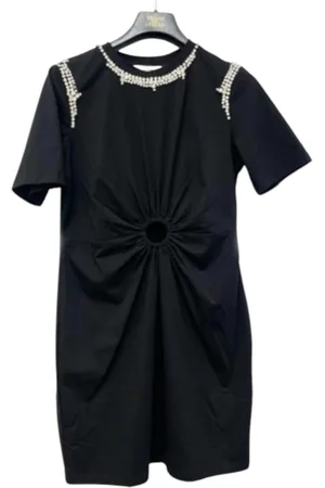 Trash and Luxury Robe a manches courtes pour femmes avec les demandes