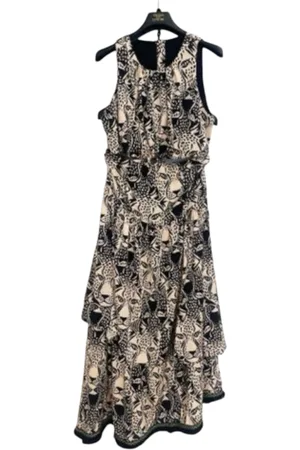 Trash and Luxury Robe de lion longue fantaisie pour femme ouvertures sur les cotes