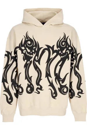 Octopus Creme Hoodie Tribal Crâne Homme