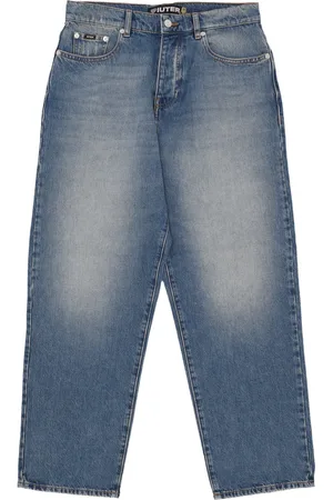 IUTER Jeans Man Pantalons de denim de Baggy Bleu moyen