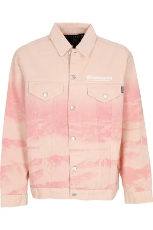Billionaire Boys Club Jeans Man Mountain Imprimer Astro Denim Veste rose