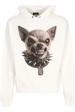 Phobia Leger Hoodie Homme Angry Dog Hoodie Blanc