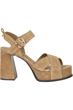 Ash Chaussures de talon pour femmes - svelours noisette/or ariel