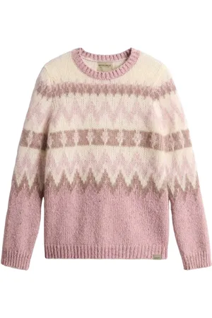 Woolrich Chandails pour femmes - pull aztec - cognac