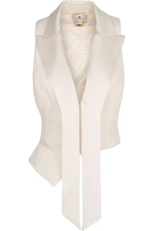 Elisabetta Franchi Gilet pour femmes - gilet - ivoire