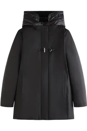 FAY Manteaux pour femmes - manteau en gabardine technique - noir