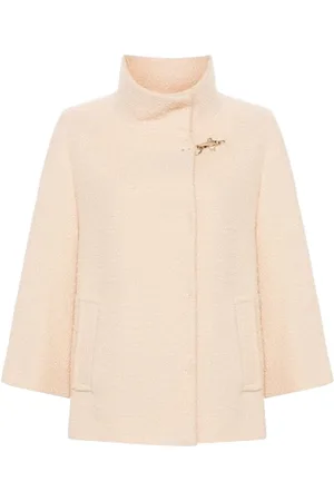 FAY Manteaux pour femmes - capuche en laine - creme