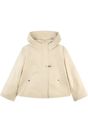 FAY Vestes pour femmes impermeables - court parka en technique papeline - beige