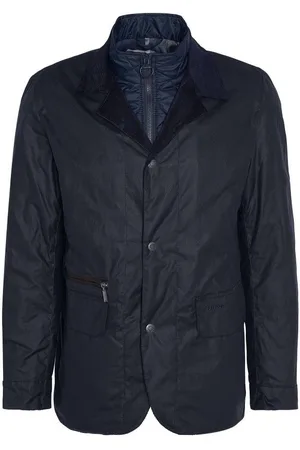 Barbour Vestes impermeables homme - veste de cire de cratere - bleu