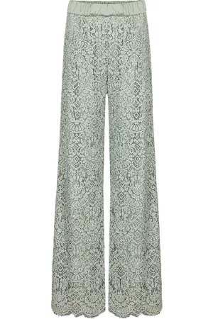 D.EXTERIOR Pantalon femme d.exterieur - dentelle dentelle pantalone - vert