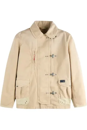 FAY Vestes homme - 4 crochets en coton serge - archive - beige