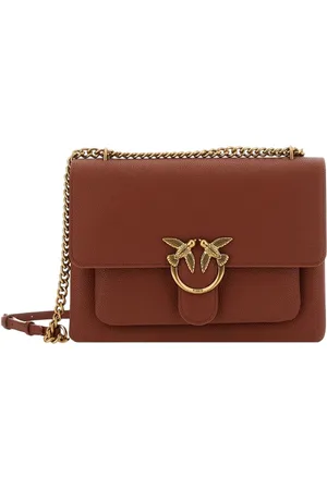 Pinko Sacs a main pour femmes - amour doux gros cuir banged - brun