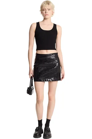 Michael Kors Jupes pour femmes - mini jupe croc en relief - noir