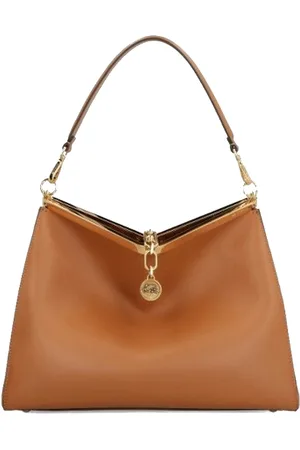 Etro Sacs a epaulettes femme - peau de voile sous bras solide - cognac