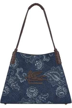Etro Sacs a epaulettes femme - shopping libra m denim jacquard - bleu