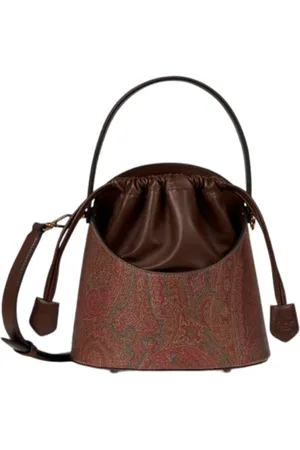 Etro Sacs a epaulettes femme - seau saturno m arnica et cuir - multicolore