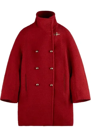 FAY Manteaux pour femmes - manteau de laine - rouge
