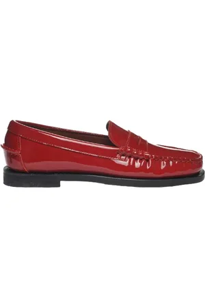 SEBAGO Femme mocassini - classique Dan vernis en cuir femme - rouge