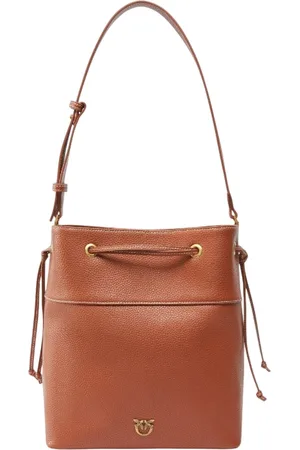 Pinko Sacs a epaulettes pour femmes - seau en cuir classique - marron