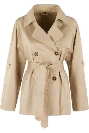 FAY Vestes pour femmes impermeables - tranchee technique en tissu papeline - beige