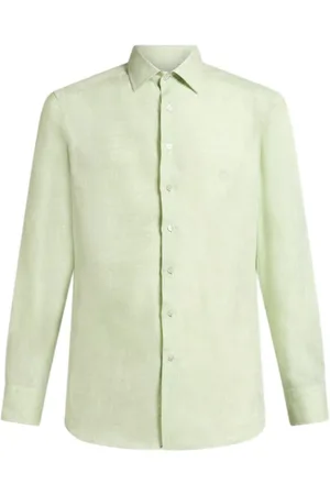 Etro Chemises decontractees homme - logo roma chemise - vert
