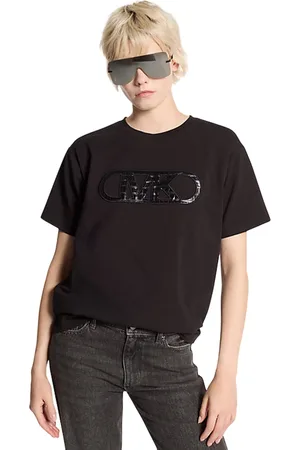 Michael Kors Vetements de bonneterie pour femmes - croc emp bf tee tunic - noir
