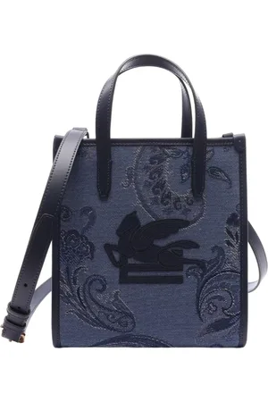 Etro Sacs a main pour femmes - shopping love trotter s denim jaquard - bleu