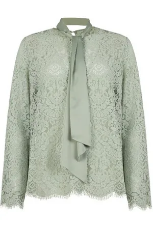 D.EXTERIOR Blouse et chemises femme d.exterior - lazzo dentelle tunica echarpe - vert