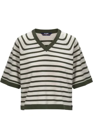 K-Way T-shirt femme - rayures marol - beige