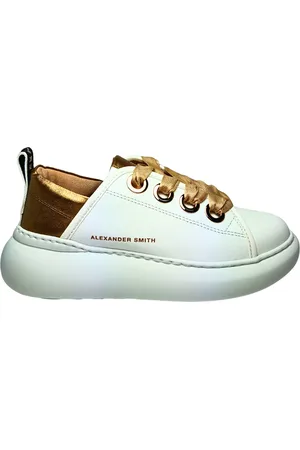 Alexander Smith Chaussures pour femmes Sneakers Reine Femme-Or Blanc