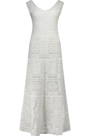 D.EXTERIOR Vetements decontractes femme d.exterieur - patchwork longue robe s/m - blanc