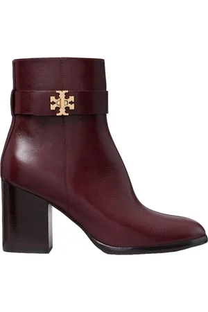 Tory Burch Chaussures pour femmes - botte de cheville a talon ferme 80mm - bordeaux