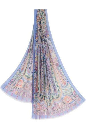 Etro Echarpe femme - echarpe boheme femme - bleu