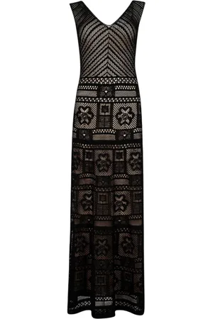 D.EXTERIOR Vetements decontractes femme d.exterieur - patchwork longue robe s/m - noir