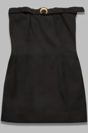 Marine Serre Mini robe en laine vierge twill - fait en italie