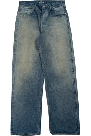 Auralee Pantalon large en denim lourd - 100% coton fabrique en japon