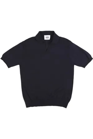 ALPHA STUDIO Polo V. M/m Crepe de coton AU-5021B 1043 BLU
