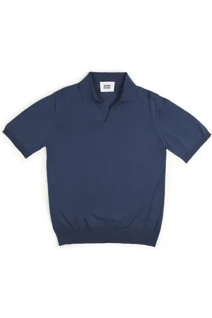ALPHA STUDIO Polo V. M/m Crepe de coton AU-5021B 1041 DENIM
