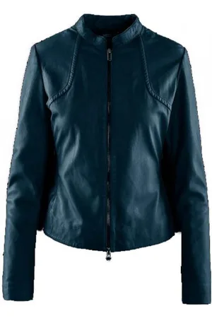 Bomboogie JWSAMAPLMU Veste en cuir bleu