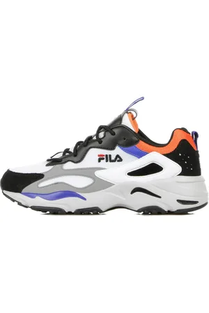 Fila Chaussure basse Ray Tracer Cb pour hommes blanc/noir/orange mandarine