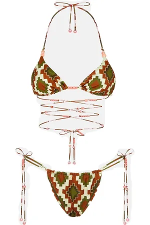 ME FUI Bikini Triangle Fantasia Verde/Marr. MF23-0370X1